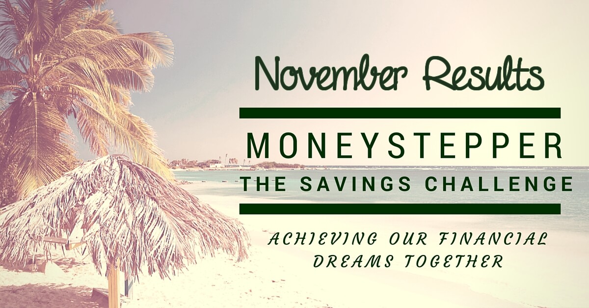 Moneystepper Savings Challenge November Results